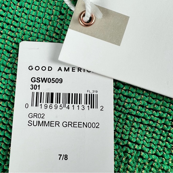 Good American Always Fits Shoulder One Piece Summer Green Size 4XL 5XL - Picture 9 of 12